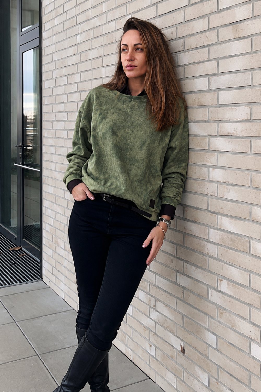 Batikovaná mikinka Nikita khaki