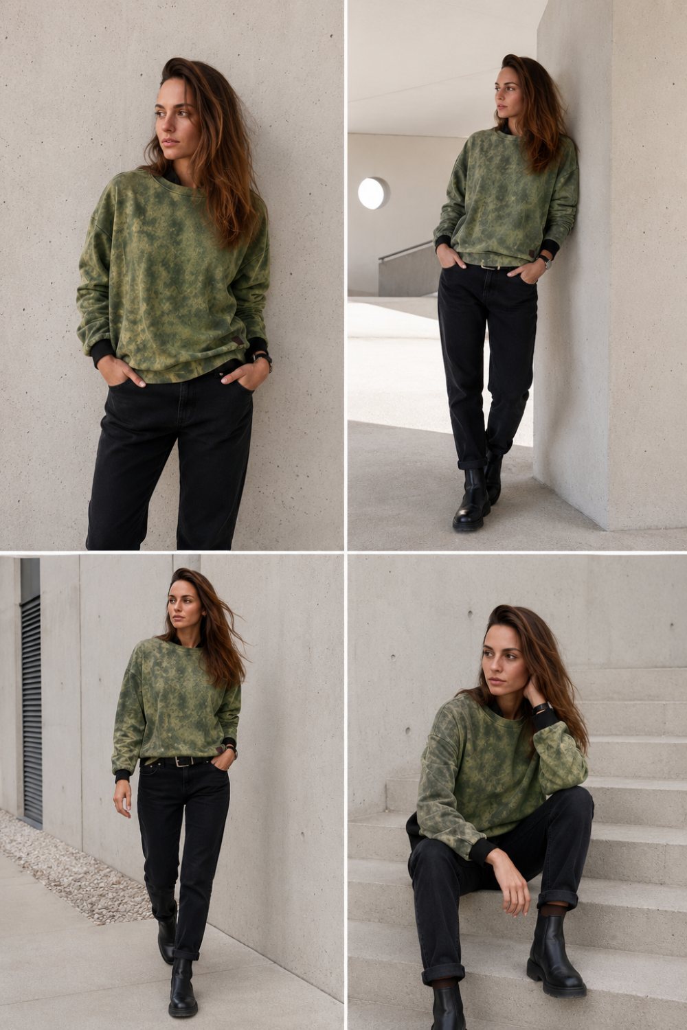 Batikovaná mikinka Nikita khaki