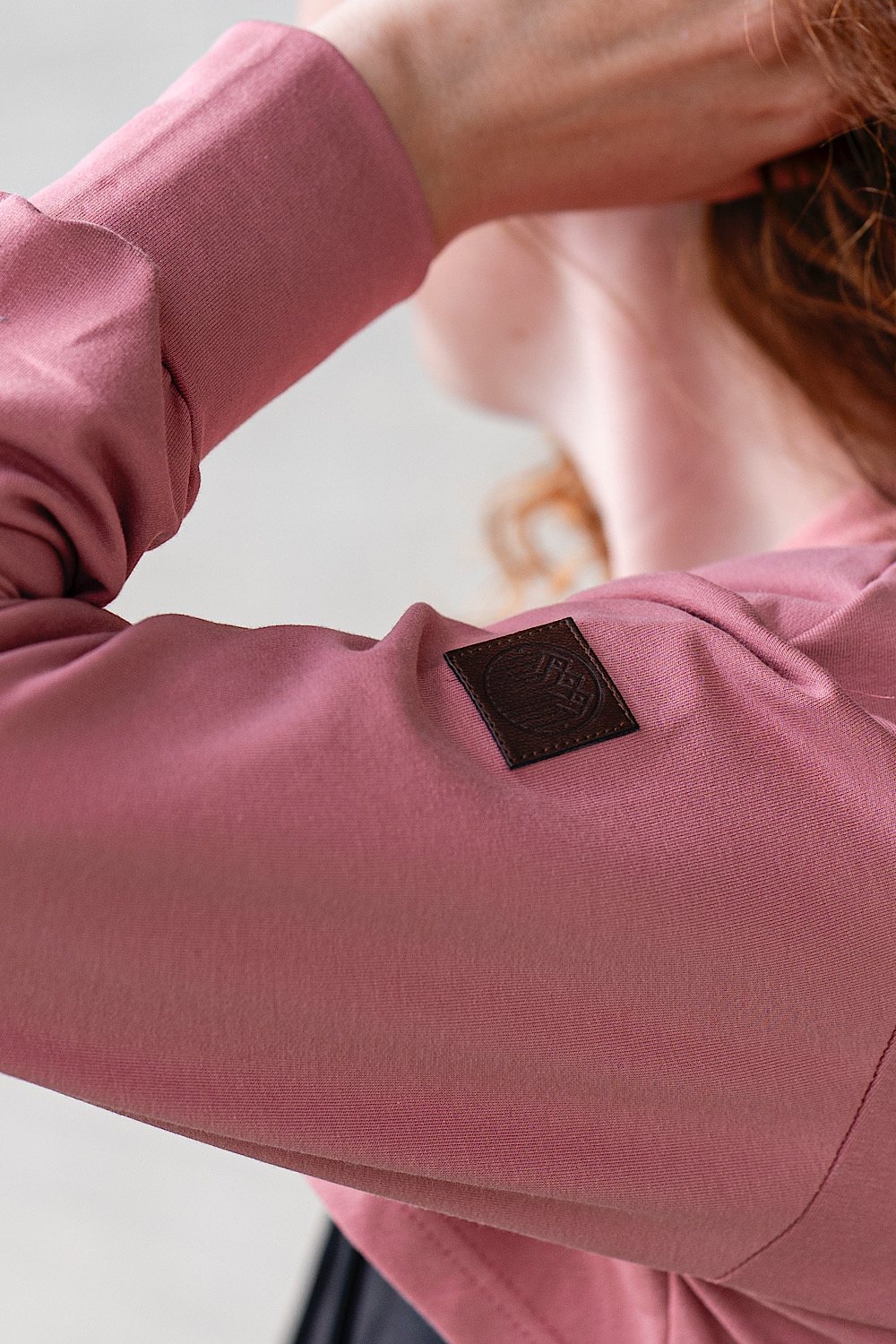Detail MINI crop mikinky Nikita dusky pink